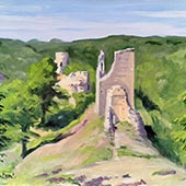 Ruines vue du Village de Crozant