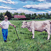 Mon père et la vache