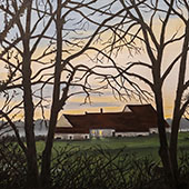 Ferme Berrichonne au crépuscule
